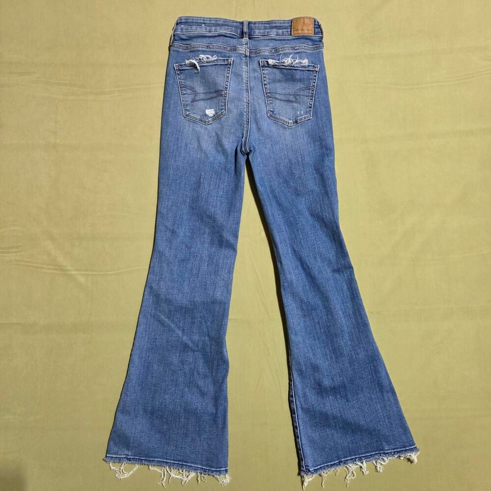 American Eagle Super Hi-Rise Flare women's size 0 short stretch fit